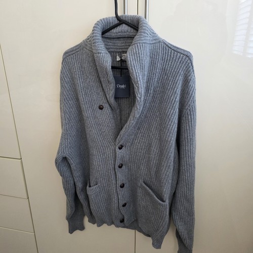 Drakes navy cashmere shawl - drakes,