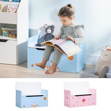 2 in 1 Wooden Toy Box, Kids