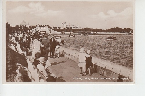 Rppc 1930 view boating - rppc,