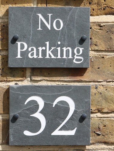 Deep engraved natural slate - engraved,