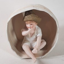 Rare Antique Bisque Porcelain Covered Piano Baby Figure Gebruder Heubach? Conta?