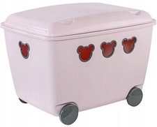 Teddy Toy Storage Box 55l Pink