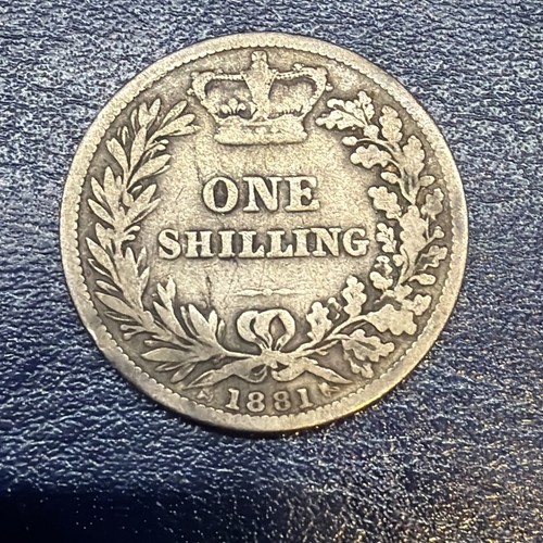 1881 one shilling - shilling, silver