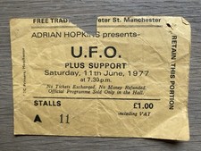 U.F.O. Manchester Free Trade Hall Concert Ticket 1977