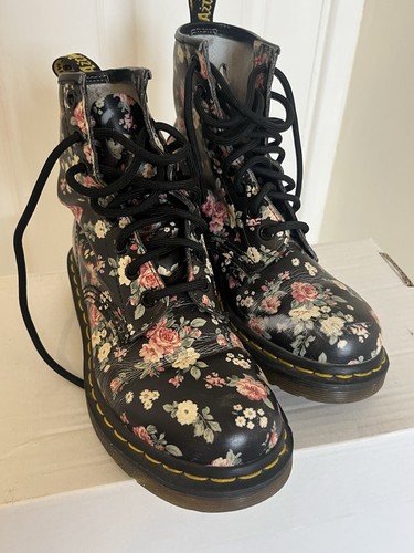 Floral marten boots - marten,