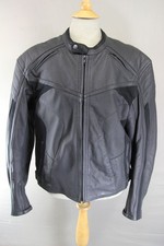 FRANK THOMAS FTL 286 CLASSIC BLACK LEATHER & TEXTILE BIKER JACKET 46 INCH/XL