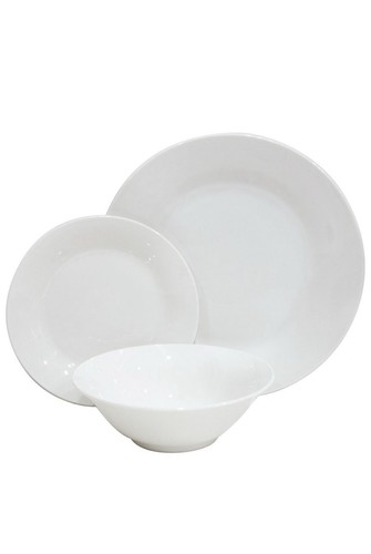 Piece white dinner set - 12,