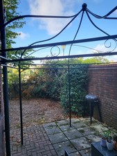 Harlington Metal Gazebo Black Frame With Grey Canopy 3X3