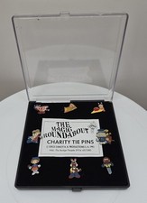 The Magic Roundabout Charity Tie Pins With Case 1993 Edition Set of 8 Vintage