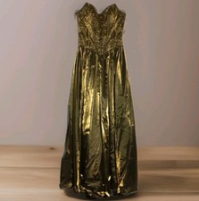 Vtg 80s Beaded Ball Gown