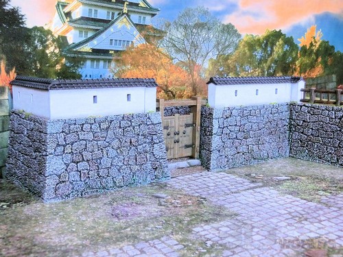 28mm samurai castle walls - samurai, 3d