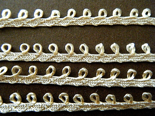 Antique picot lace silk - antique,