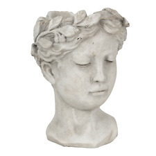 Ladies Head Bust Planter Stone