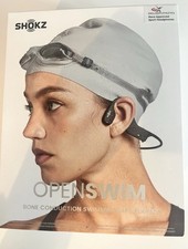 Shokz OpenSwim Black Bone Conduction Waterproof Swimming MP3 Headphones, Boxed