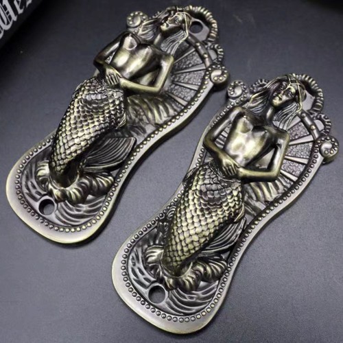Vintage bronze mermaid hooks - vintage,