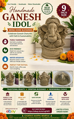 Handmade ganesh idol - handmade,