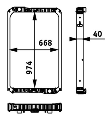Radiator engine cooling - cooling, fits