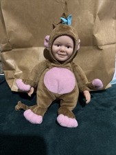 Baby Jake Monkey Soft Plush Doll Hard Head & hands Soft Body (a1)