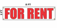 FOR RENT Banner Sign 2x8 for Business Shop Building Store Front 