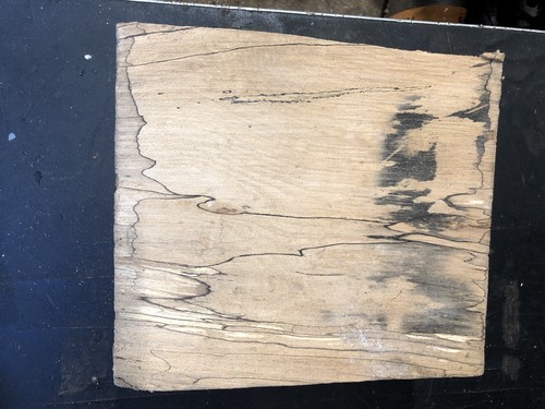 Seasoned spalted beech block - spalted,