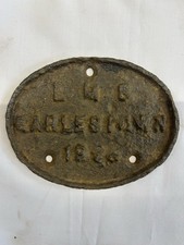 LMS Earlestown Builders Coach Wagon Plate Worksplate Carriage 1926