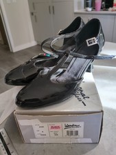 International Dance Shoes Size Wide 6 Zoe Black Patent Ballroom Latin