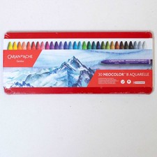 Caran D'Ache 30 Neocolor II Aquarelle Water-Soluble Wax Pastels Crayons