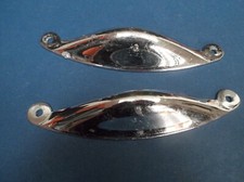 Pair 30 s Chromed metal door