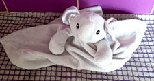 Grey Elephant Comfort Blanket Baby Comforter Snuggle soft Toy