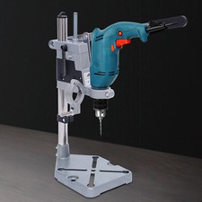 Adjustable Drill Press Stand Dual Hole 60mm Depth for Power Drills 38-43mm Clamp