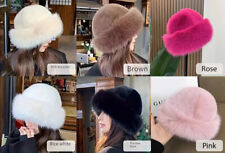 New Fluffy Fur Bucket Hat For Women Plush Fisherman Hat Warm Women's Winter Hat