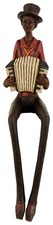 Jazz Musician Squeeze Box Accordion Player Sitting 40cm Collect The Set New