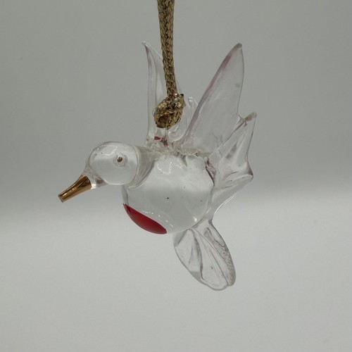Vintage glass hummingbird - glass,