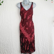 Monsoon Vintage Dress Burgundy