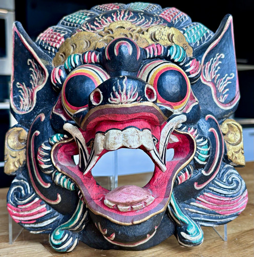 Vintage balinese wooden barong - vintage,