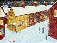 Northern Art Oil Painting Direct, Artist Gary Cashmore."Have a Chip Mate"40x30cm