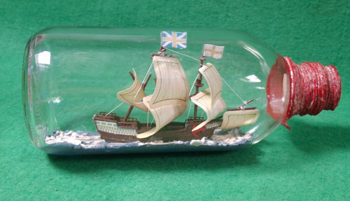 Vintage model ship - bottle,