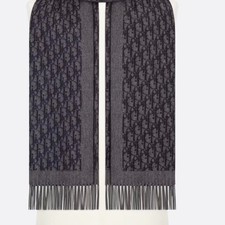 Dior oblique silk scarf blue - oblique,