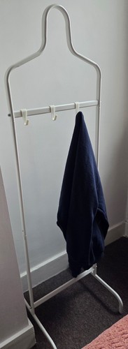 White metal clothes - white, rail/valet