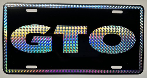 Gto prism metal license plate - prism,
