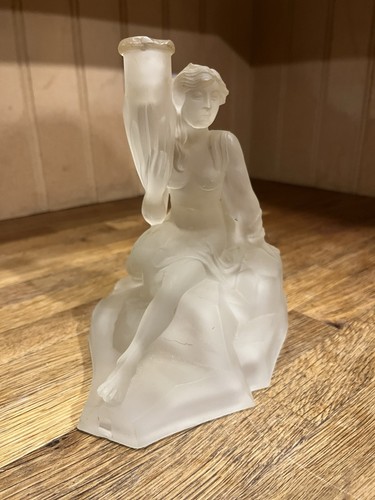 Art deco frosted glass lady - deco,