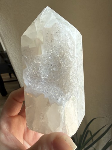 Chipped tip quartz druzy - chipped,