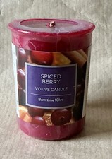 Tesco Spiced Berry Scented Red Votive Candle - Burn Time 10hrs