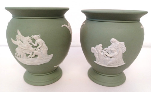 Wedgwood jasperware green bud - wedgwood,