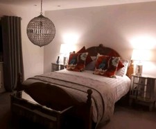 Hand Carved Solid Wood Bed Frame