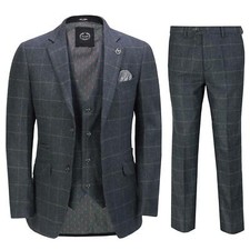 Mens 3 Piece Suit Herringbone