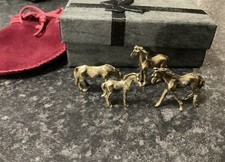 Miniature Brass Horses, Set Of