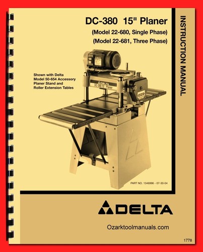 Delta 380 planer - dc-380,