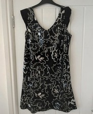 Black Pussycat London Sparkly Sequin Short  Dress /tunic Size M