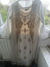 White and Gold Salwaar Kameez